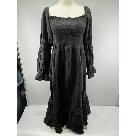 Quince Dresses & Skirts - 100% Organic Cotton Gauze Maternity Smocked Midi Dress
